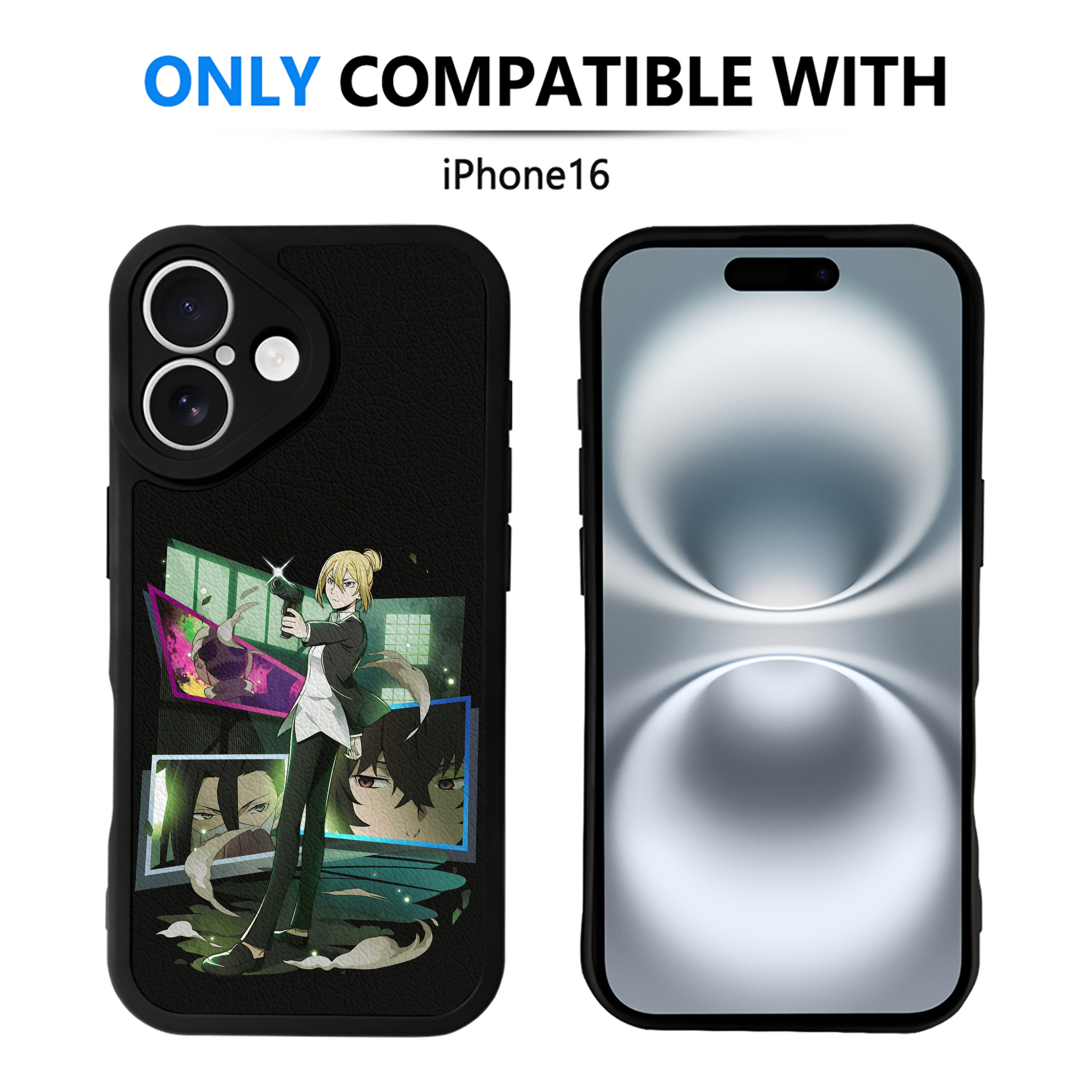 （画像用） 文豪ストレイドッグス Bungo Stray Dogs 【iPhone 16シリーズ対応】シリコンスマホケース（レザー調） 材質：シリコン